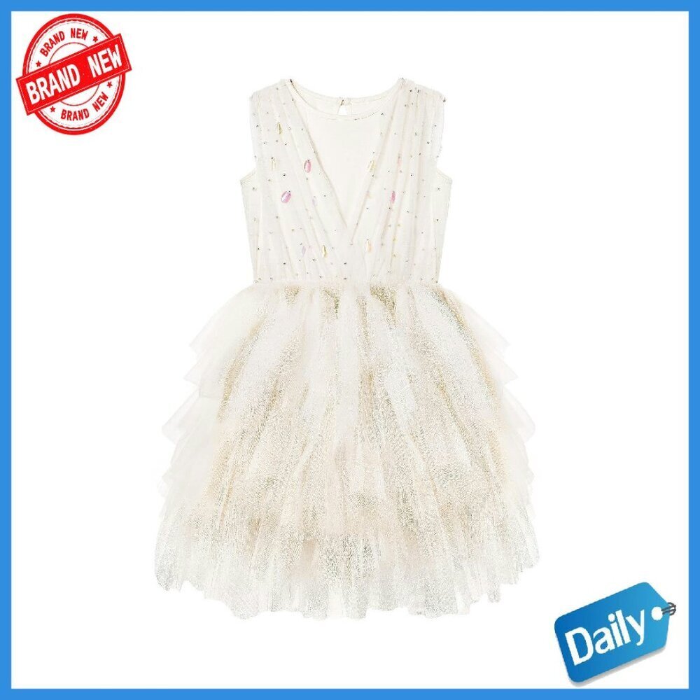 Girls Tutu Dress Toddler Tulle Flutter Sleeves Flower Girl Wedding Birthday